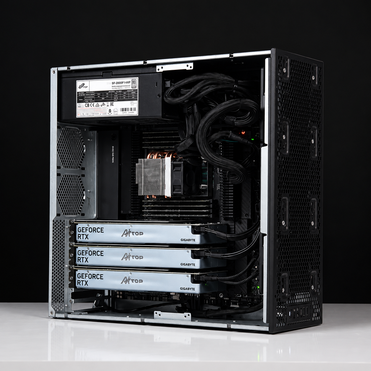 PC AI Ryzen Threadripper PRO 3955WX | 256GB RAM | 3 X RTX 4070 Ti SUPER | Workstation AI